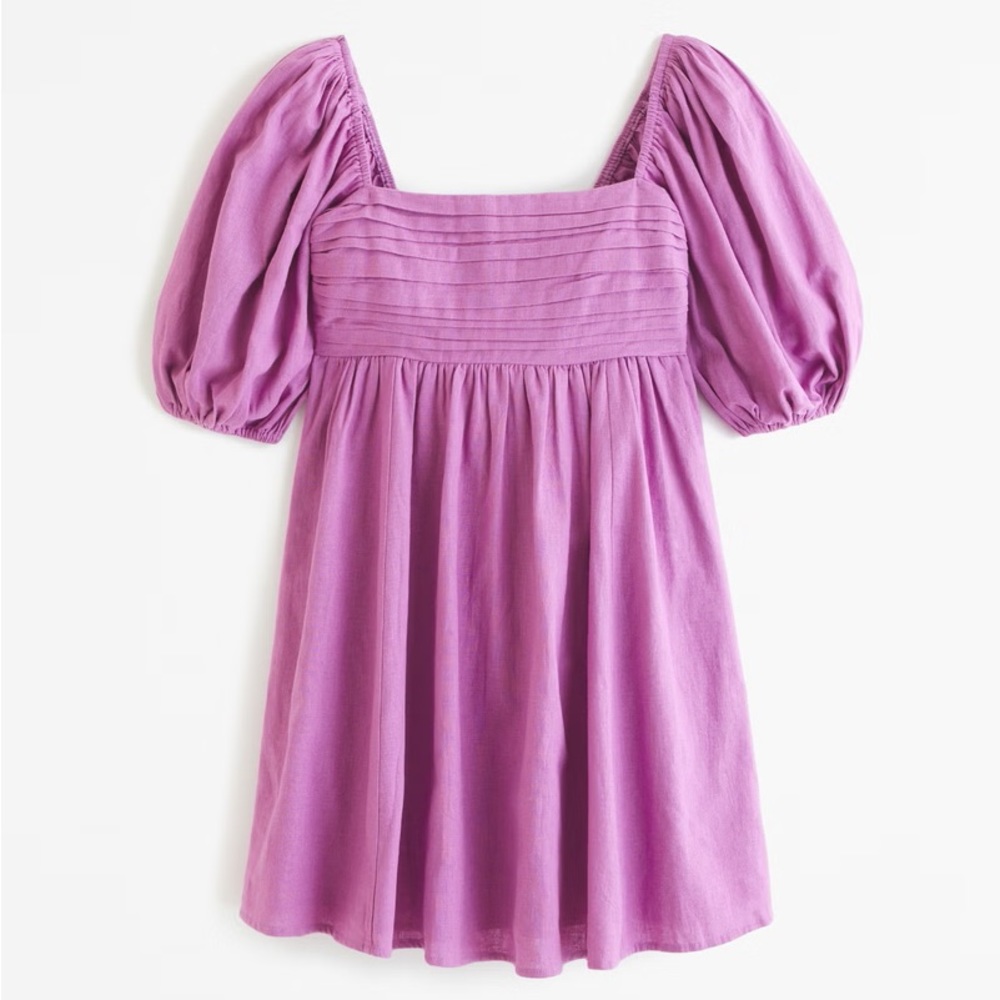 Purple Emerson Poplin Puff Sleeve Mini Dress - Size medium. Worn once.